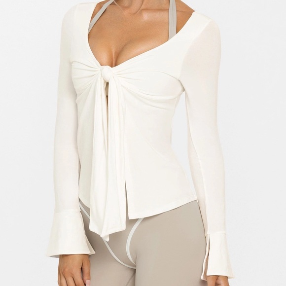 Namastetics Tops - NAMA Body Bamboo™ Tie Front Long Sleeve